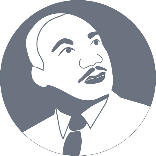 Martin Luther King Jr. silhouette icon.