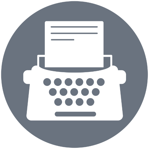 Typewriter icon.