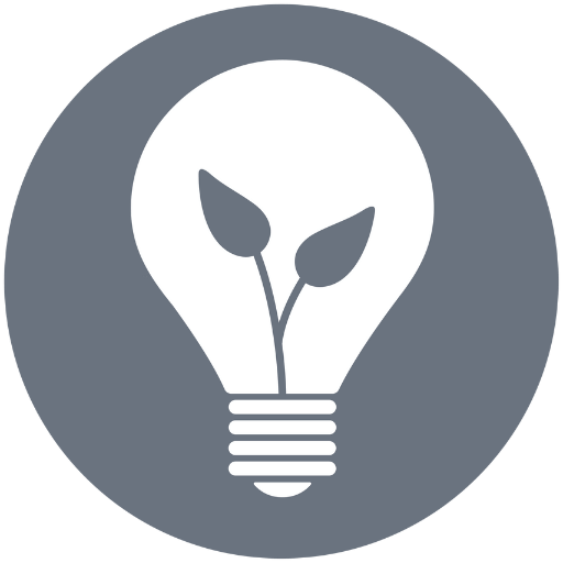 Lightbulb with leaves.