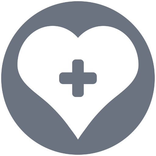 Heart with plus sign icon.