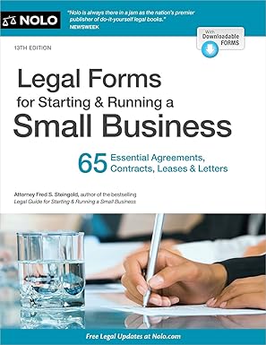 Cover image for `Legal Forms for Starting and Running a Small Business`