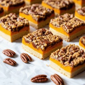 Orange Pecan Pumpkin Bars