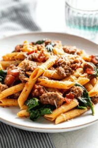 Tomato and Spinach Pasta Toss